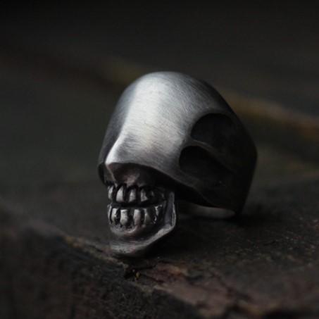 Handmade Alien Skull Silver Ring Sunro Raven