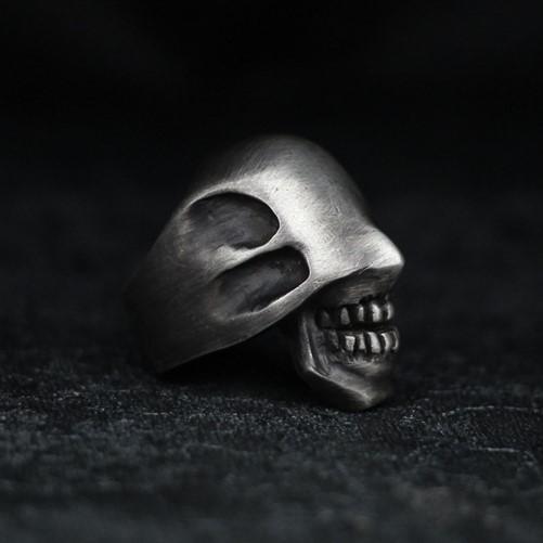 Handmade Alien Skull Silver Ring Sunro Raven