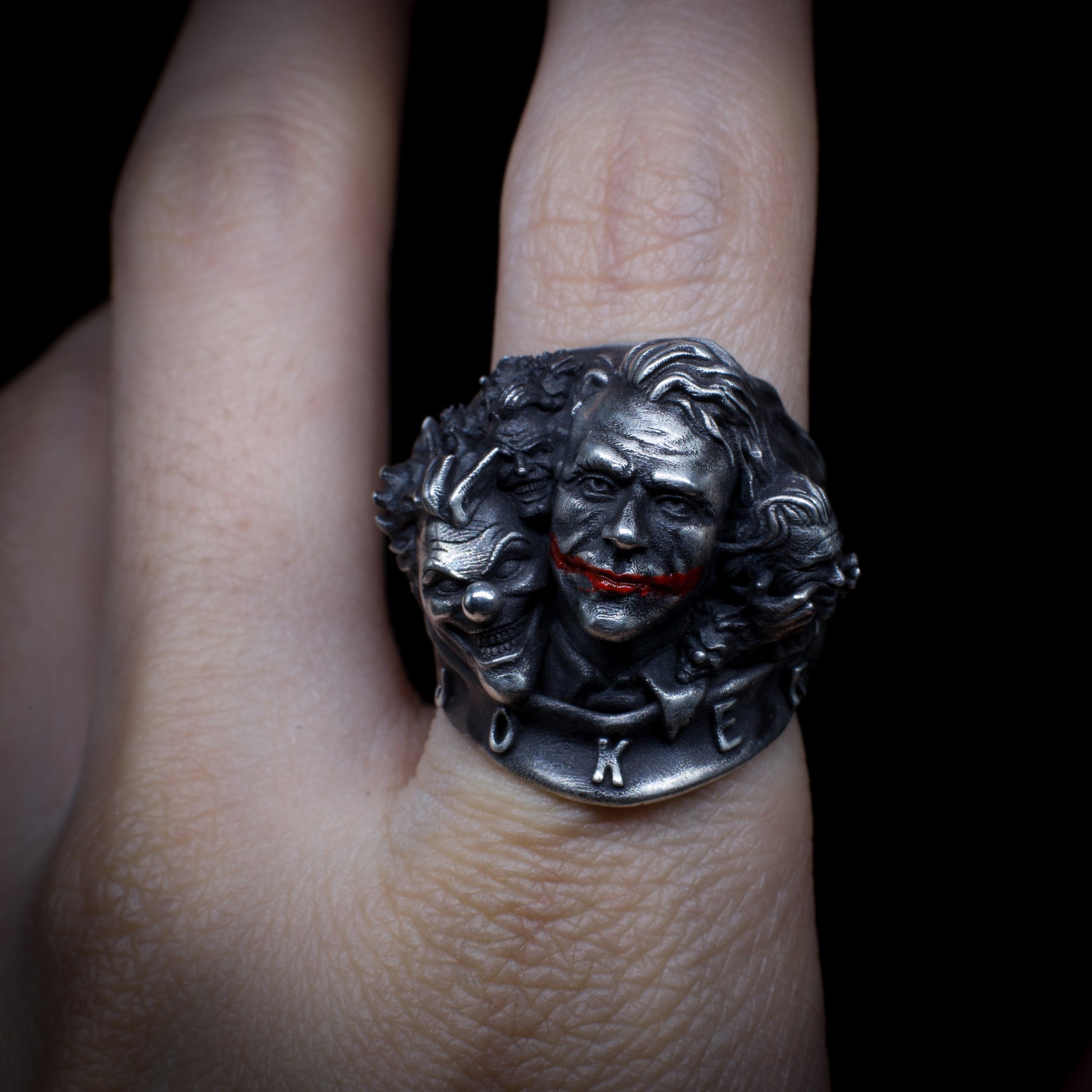 Joker Sterling Silver Ring Sunro Raven