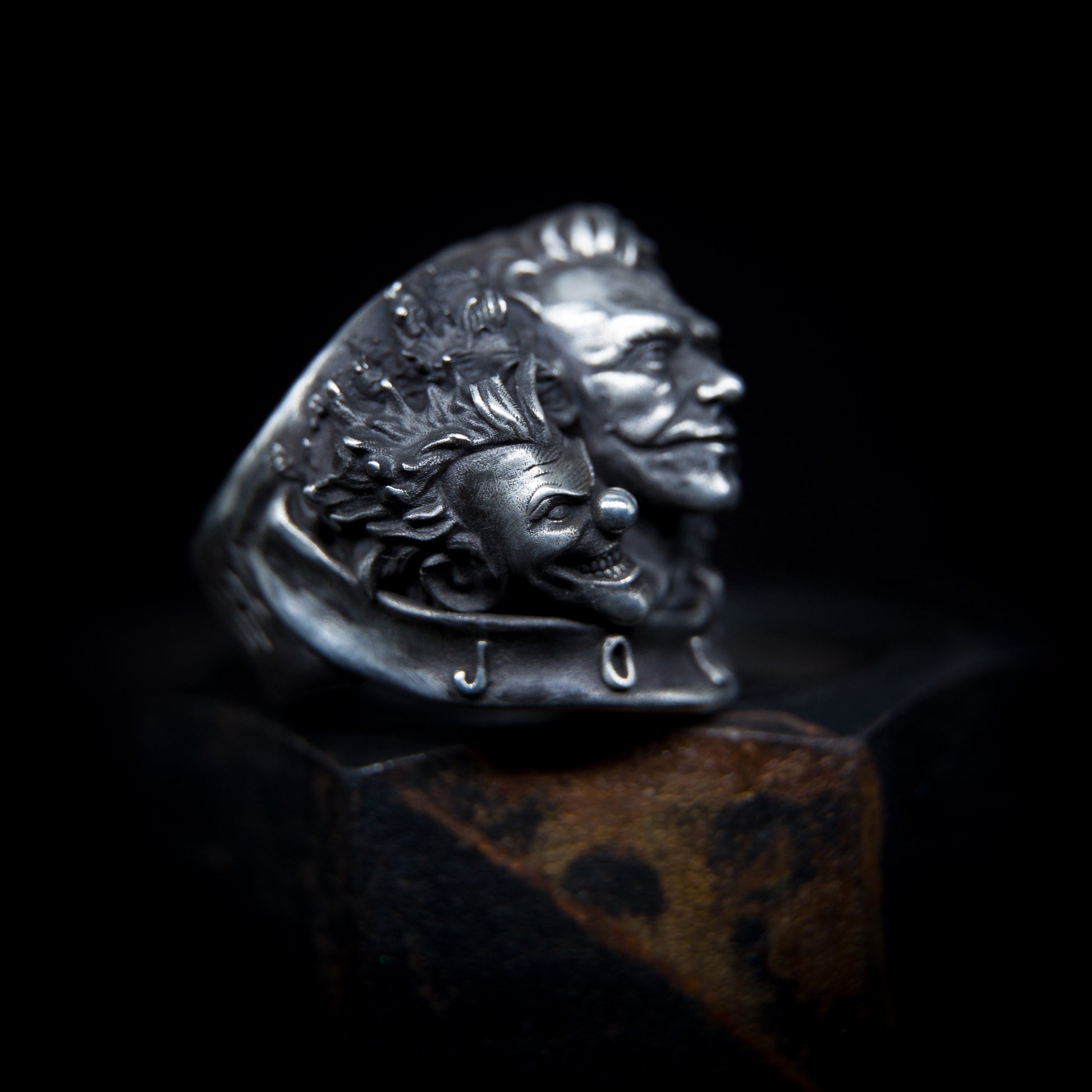 Joker Sterling Silver Ring Sunro Raven