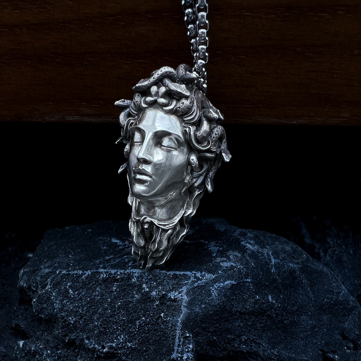 Medusa Silver Pendant