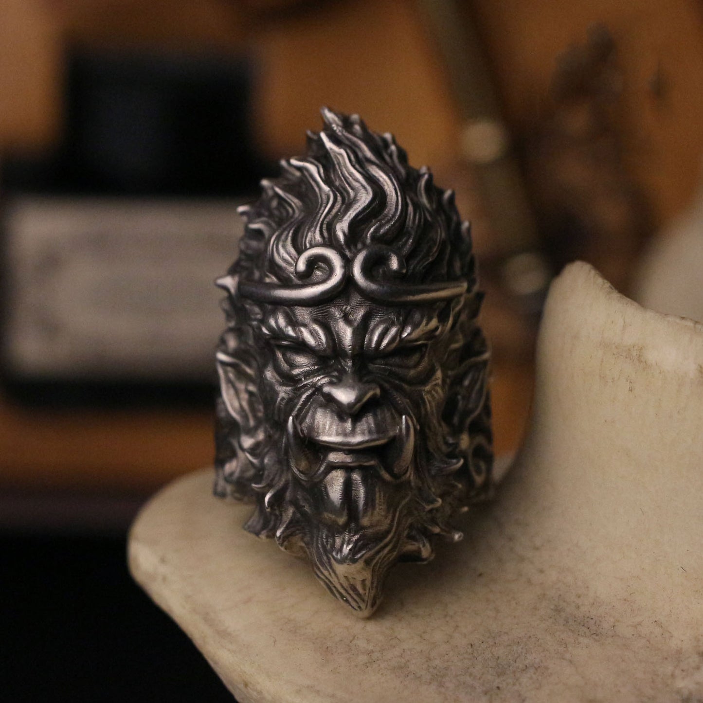 Monkey King Sun Wukong Silver Ring Sunro Raven