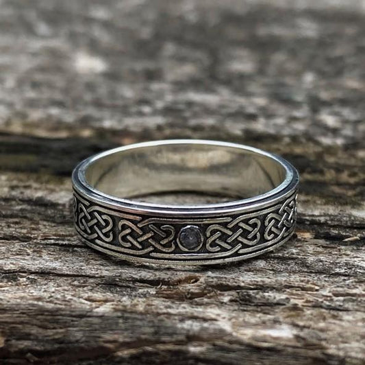 Nordic Mythology Viking Kyle Silver Ring Sunro Raven