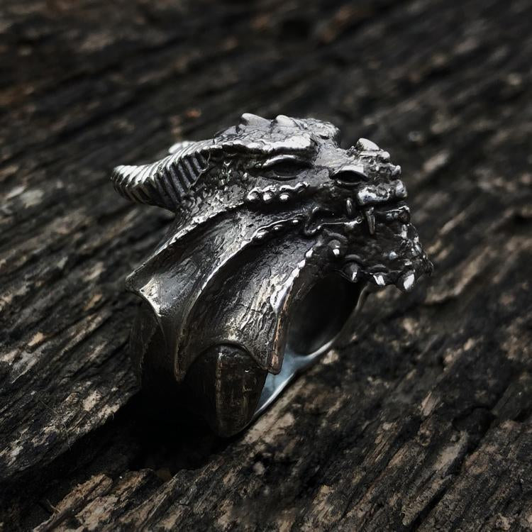 GOT Dragon Sterling Silver Ring Sunro Raven