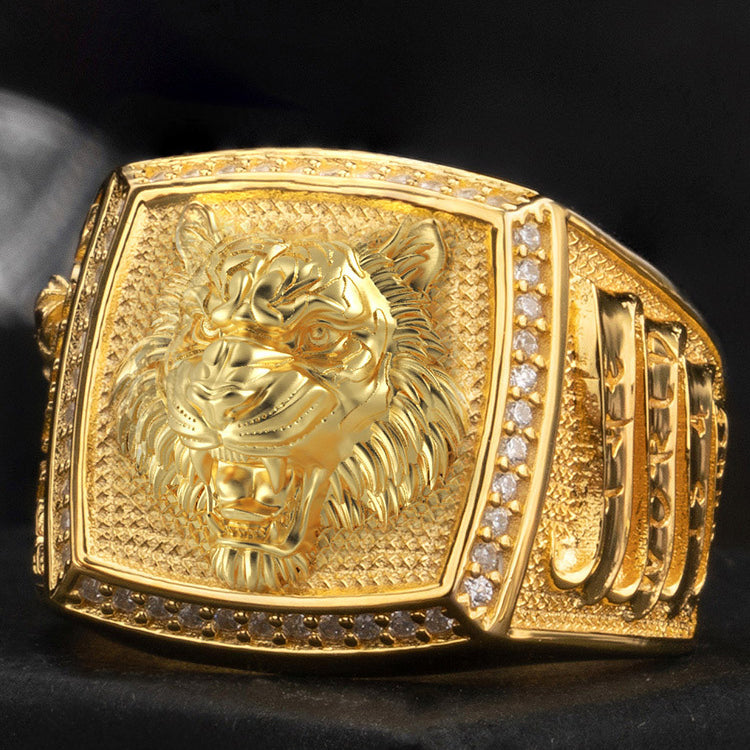 Dominate Tiger Silver Ring Sunro Raven