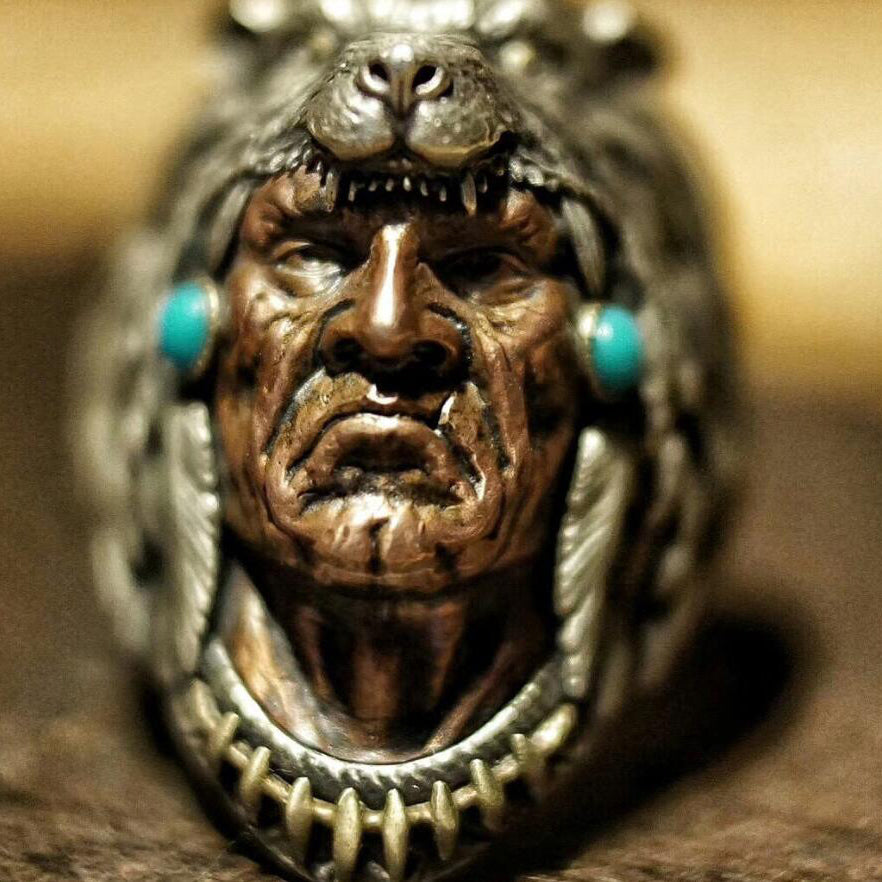 The Indian Warrior Ring Sunro Raven