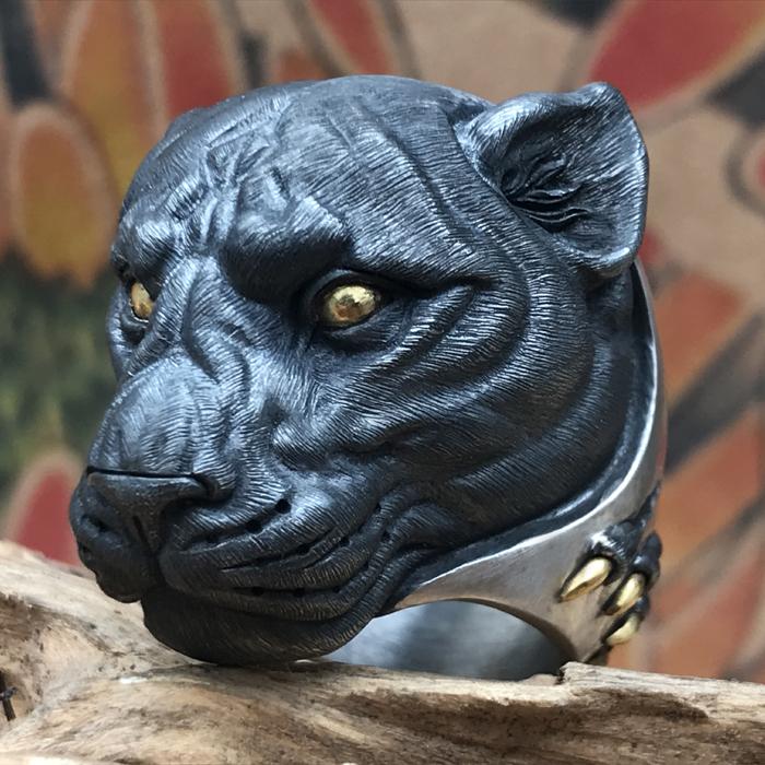 Black Panther Silver Ring Sunro Raven