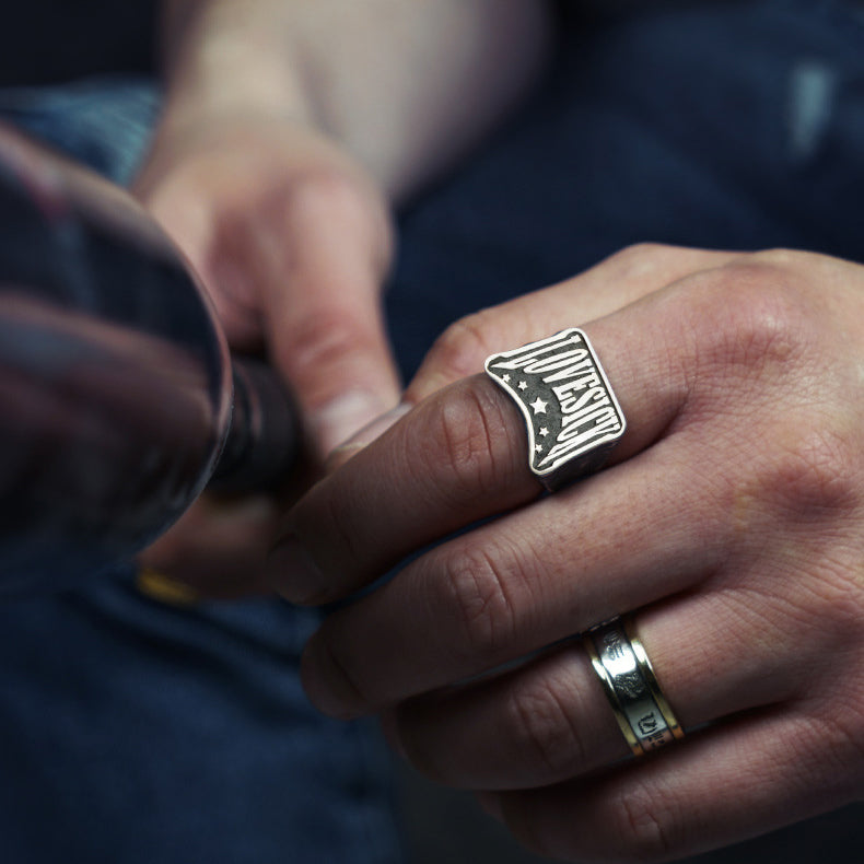 LOVESICK Sterling Silver Ring Sunro Raven