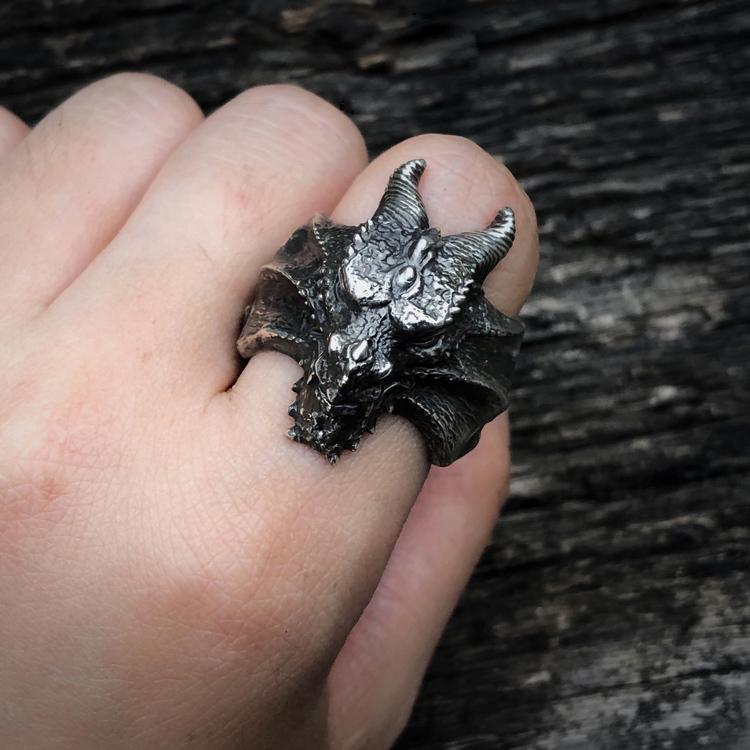 GOT Dragon Sterling Silver Ring Sunro Raven