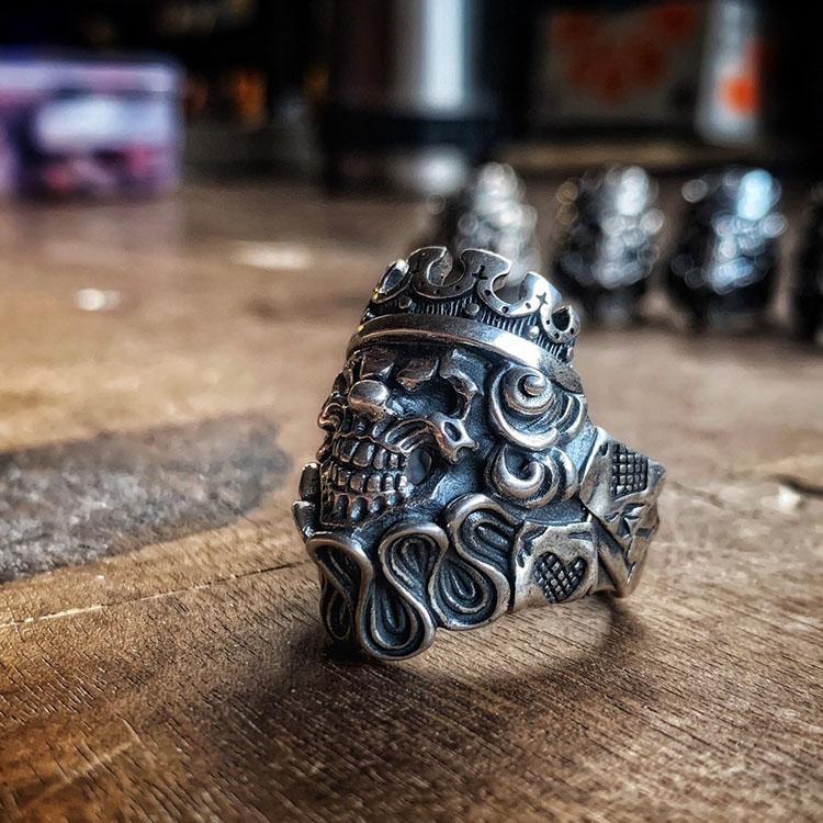 Joker Sterling Silver Ring Sunro Raven