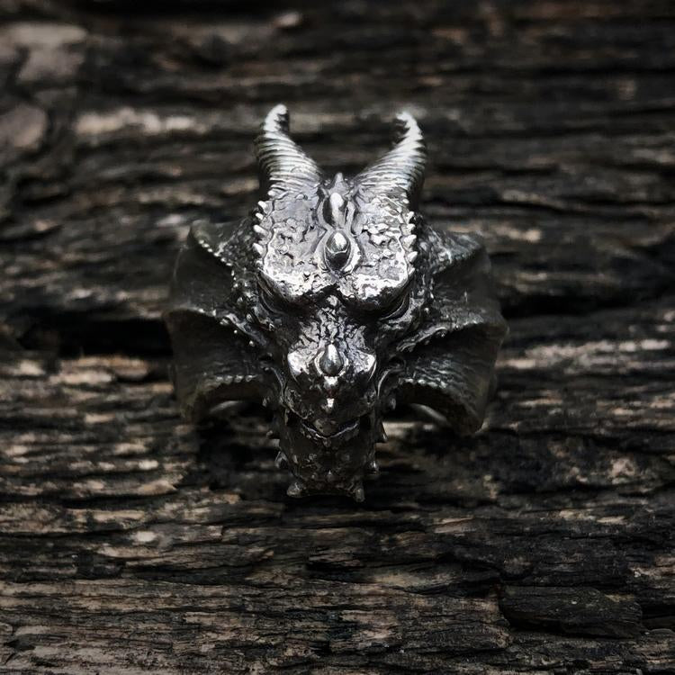 GOT Dragon Sterling Silver Ring Sunro Raven