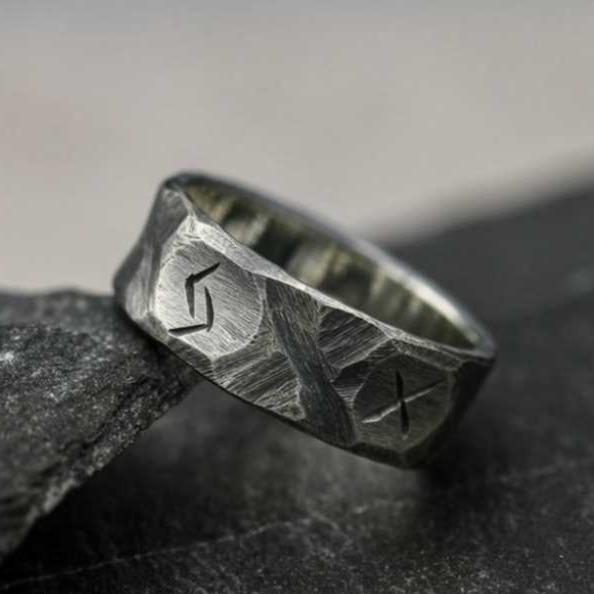 Viking Rune Sterling Silver Ring Sunro Raven