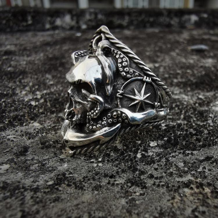 Marine Series Silver Ring Sunro Raven