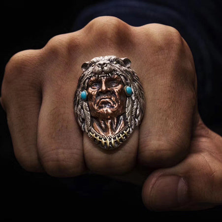 The Indian Warrior Ring Sunro Raven