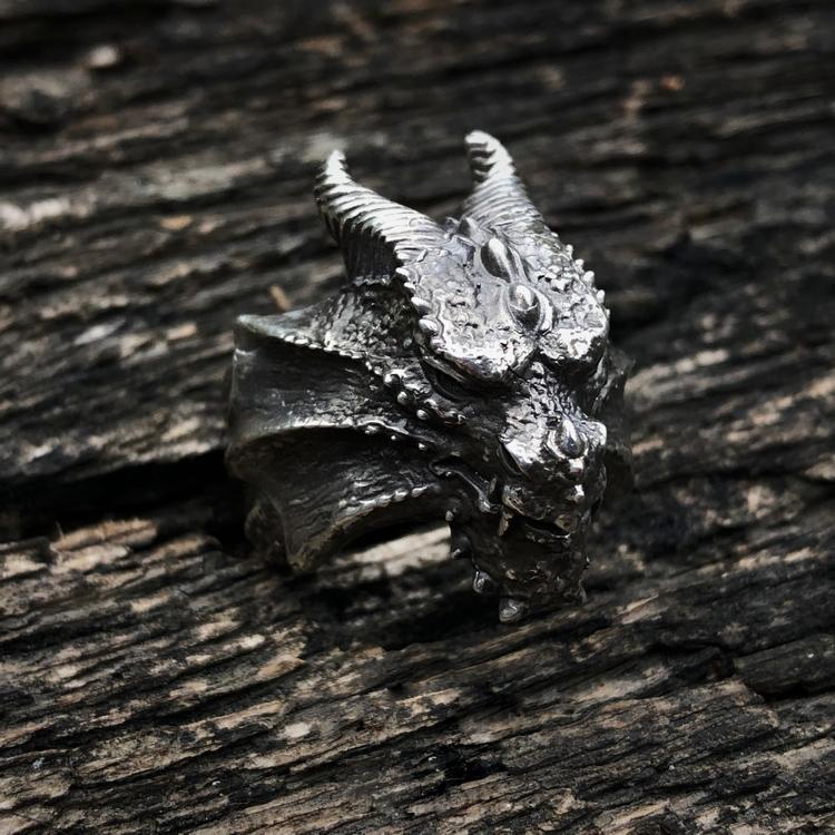 GOT Dragon Sterling Silver Ring Sunro Raven