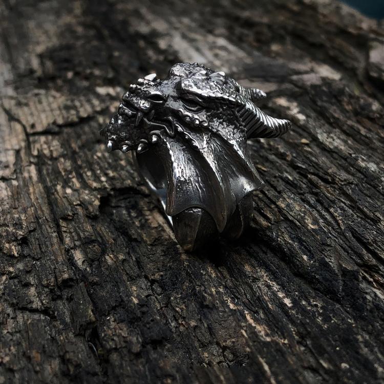 GOT Dragon Sterling Silver Ring Sunro Raven