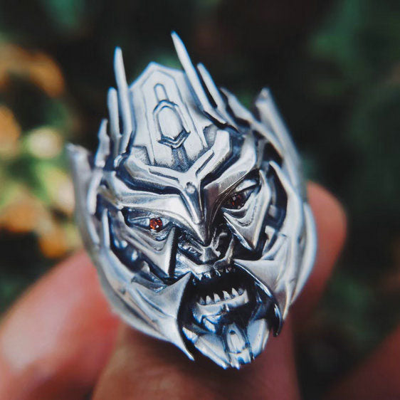 Megatron Sterling Silver Ring Sunro Raven