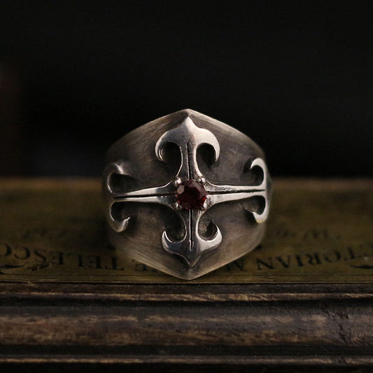 Trefoil Cross Sterling Silver Ring Sunro Raven