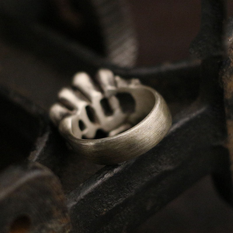 Skeleton Fist Sterling Silver Ring Sunro Raven