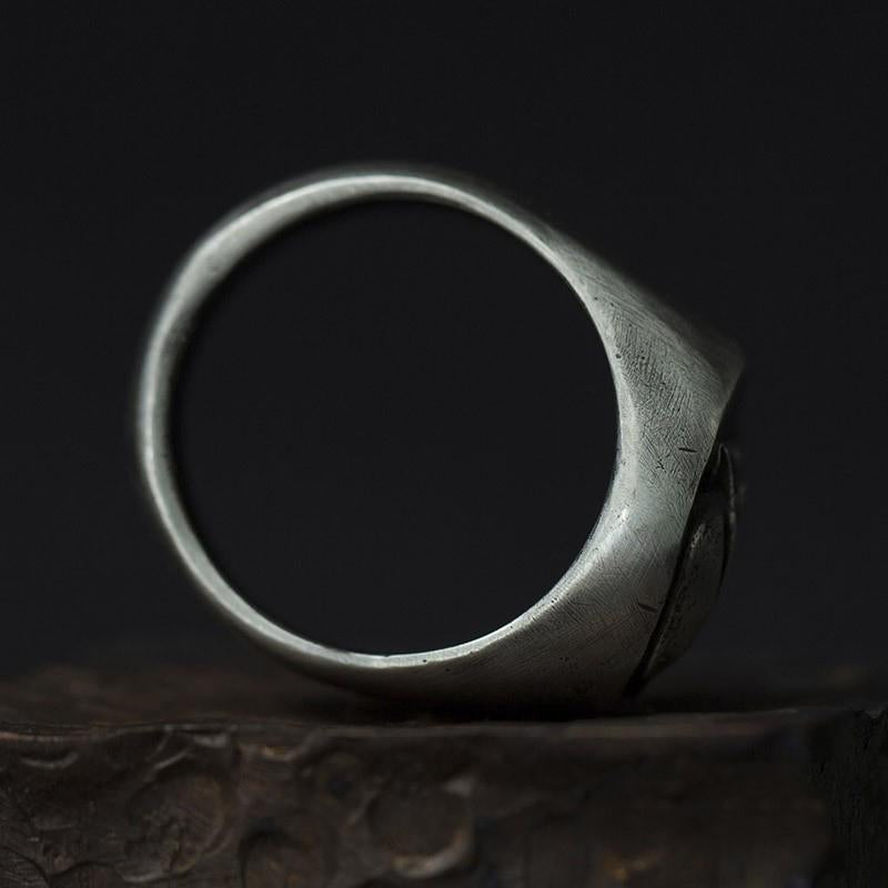 Mr. Skull Silver Ring Sunro Raven