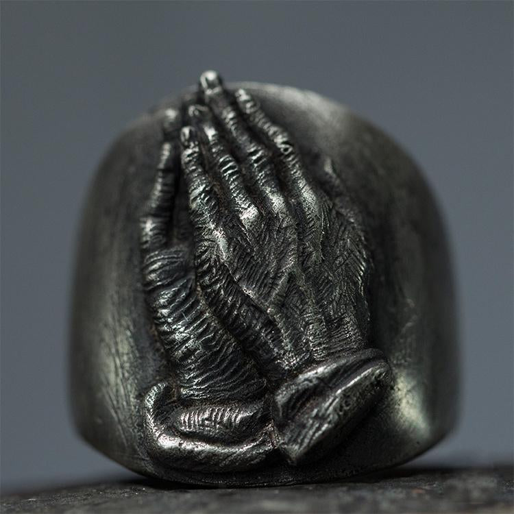 The Hand Of Prayer Silver Ring Sunro Raven