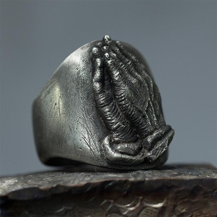 The Hand Of Prayer Silver Ring Sunro Raven