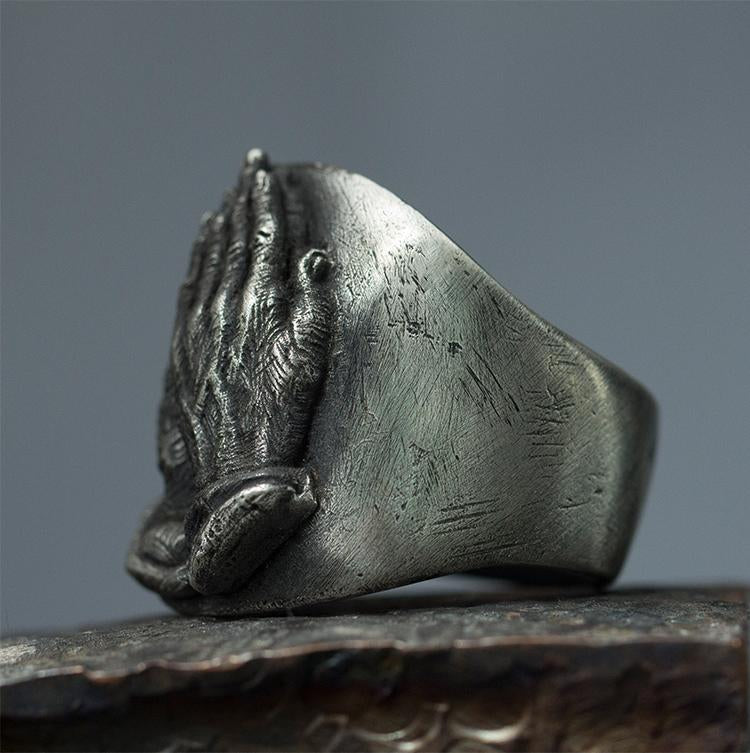 The Hand Of Prayer Silver Ring Sunro Raven