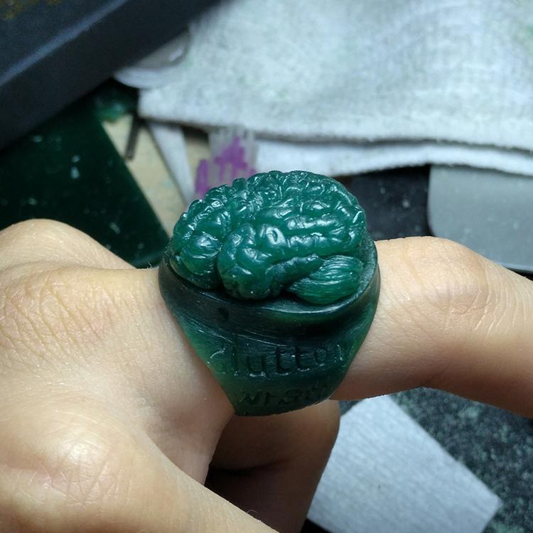 Brain Ring With Severn Deadly Sins Engraved Sunro Raven