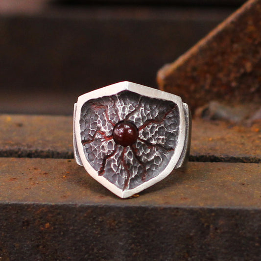 The Eye of Lava Sterling Silver Ring Sunro Raven