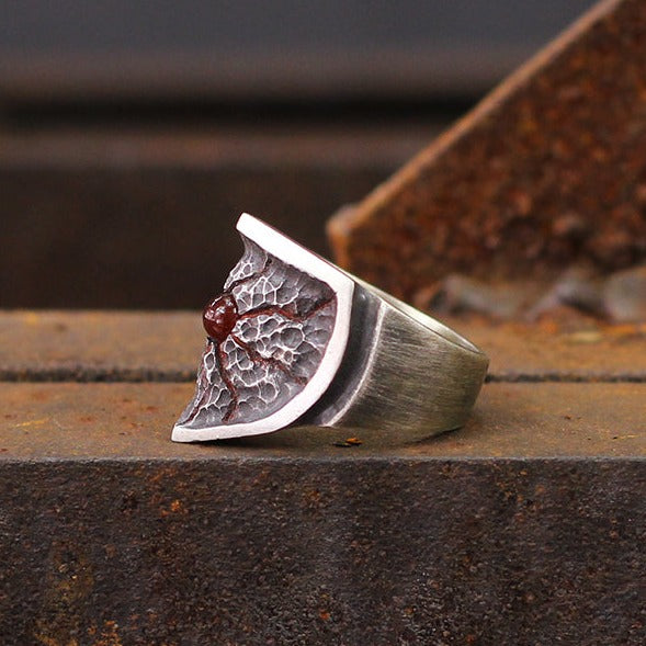 The Eye of Lava Sterling Silver Ring Sunro Raven