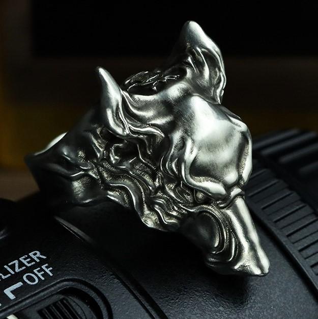 Wolf Head Totem 925 Sterling Silver Ring Sunro Raven