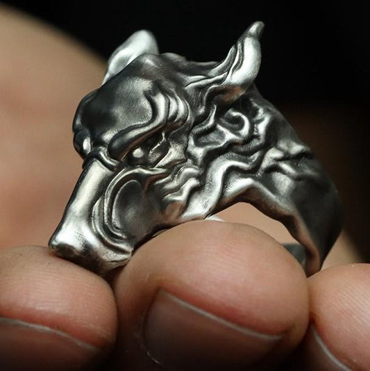 Wolf Head Totem 925 Sterling Silver Ring Sunro Raven